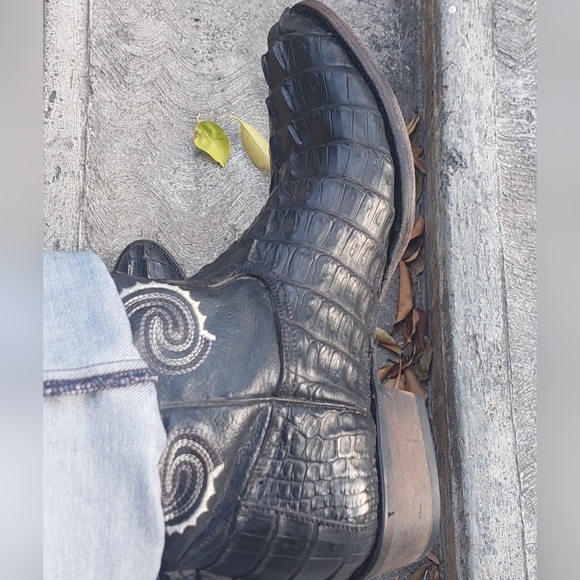 Pecos Bill,caiman tail cut boots - Picture 7 of 13